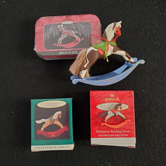 Hallmark Other - Hallmark Rocking Horses 5 Ornament & Box of Mints NIB